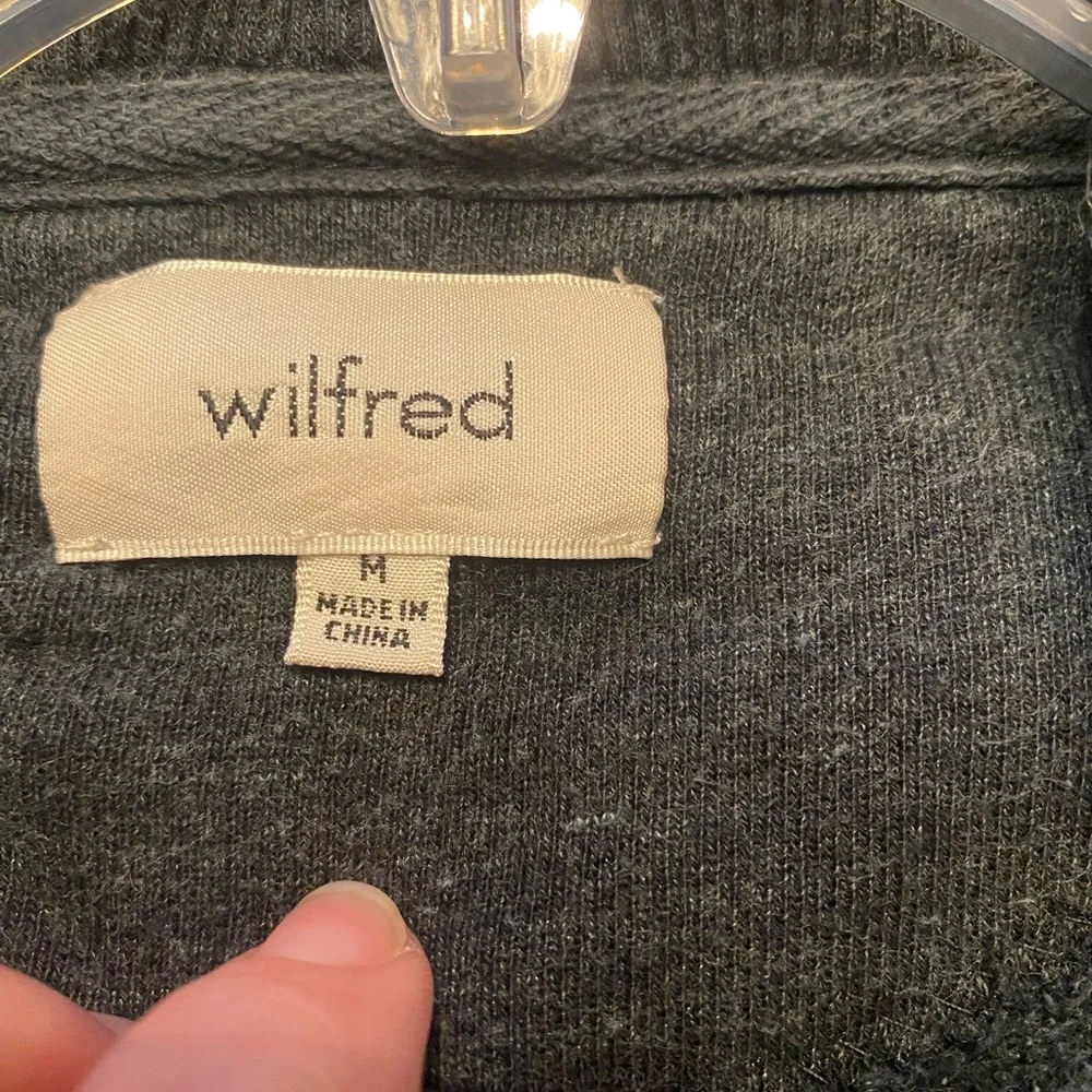 Wilfred Charcoal Open-Front Shawl-Collar Cardigan